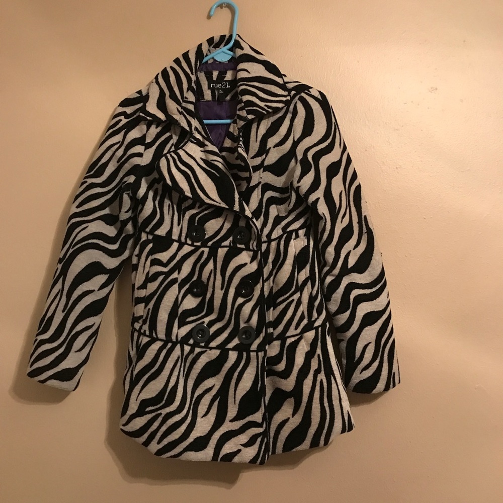 Nice zebra print pea coat